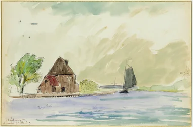 Die Ufer der Maas in Overschi, 1897